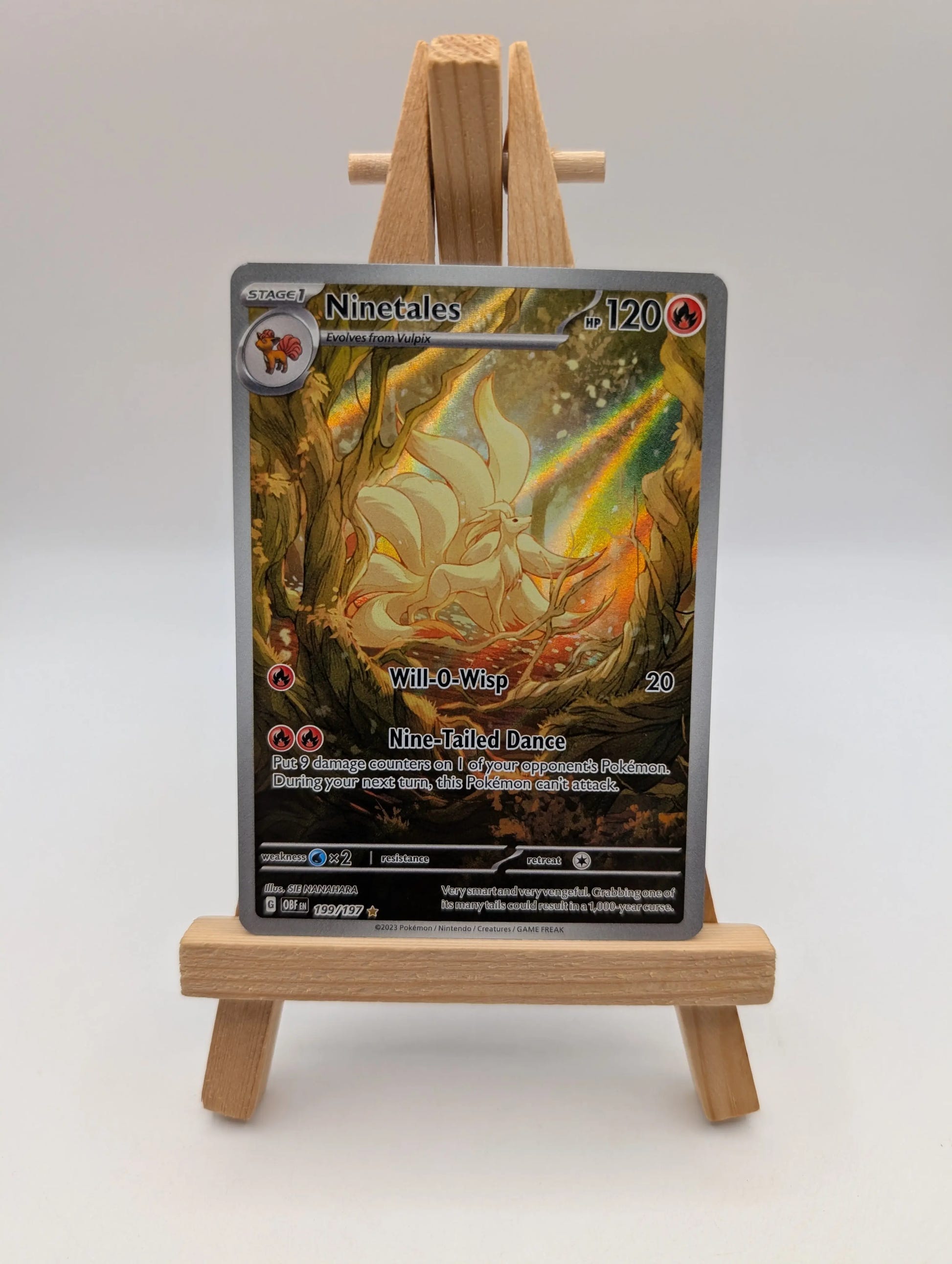 Pokemon - Obsidian Flames - Ninetales 199/197 Illustration Rare FRENLY BRICKS - Open 7 Days image 2