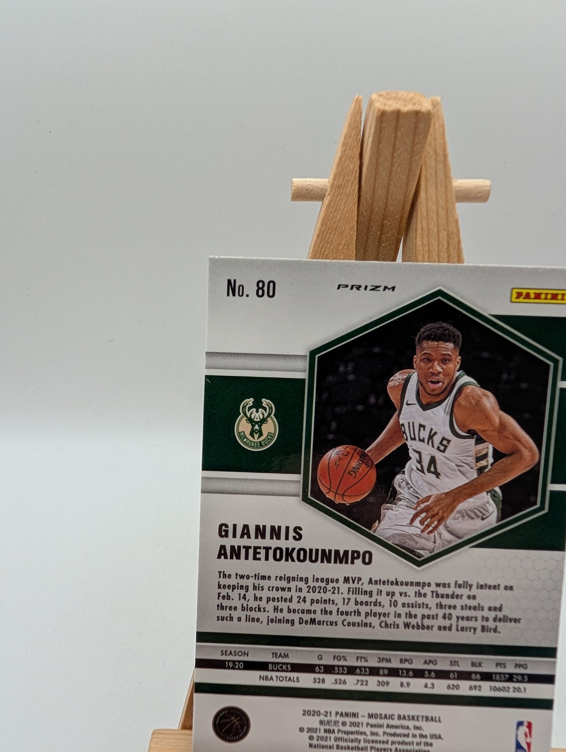 Giannis Antetokounmpo 2020 Mosaic #80 Genesis /(SSP) FRENLY BRICKS - Open 7 Days