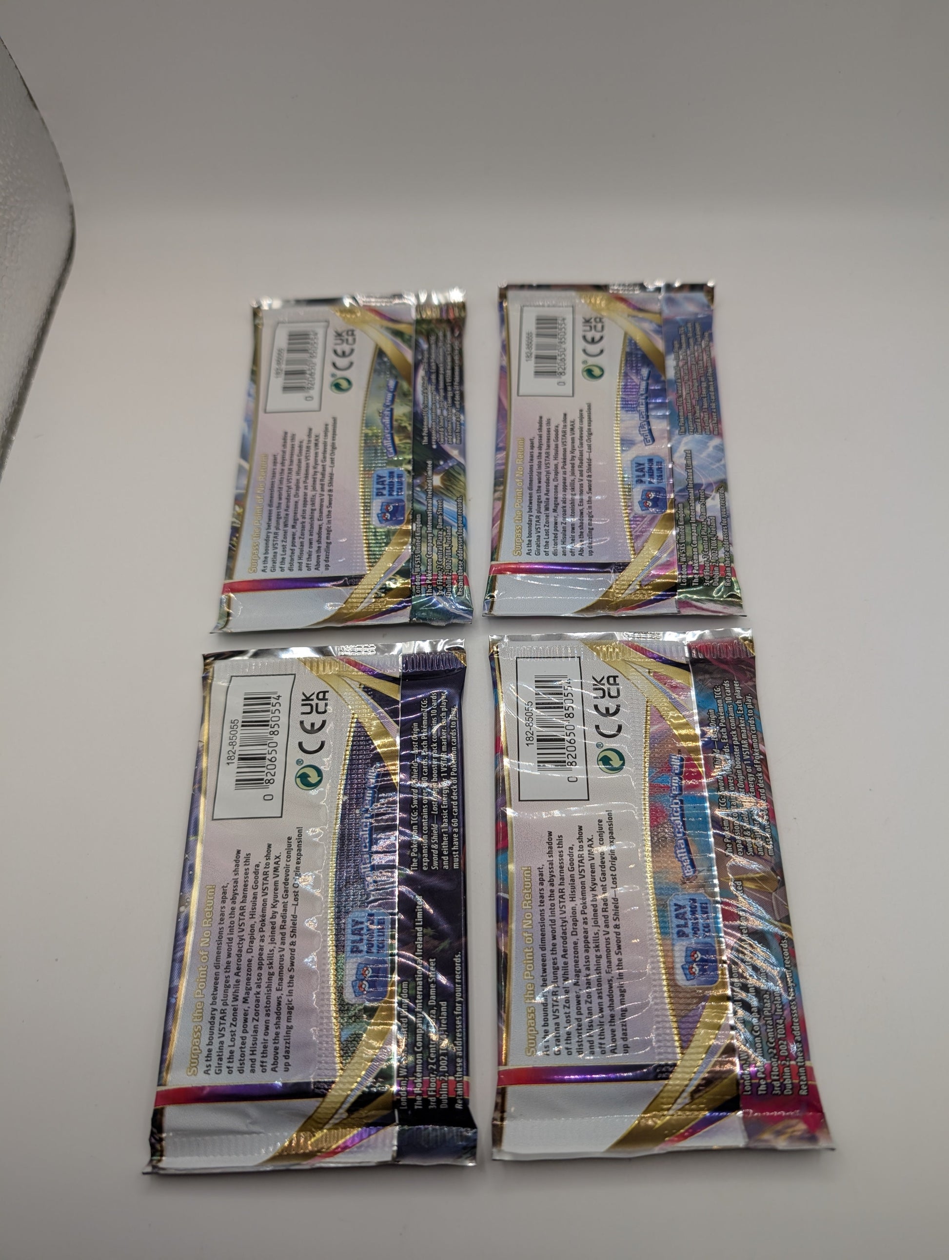 Pokemon TCG Lost Origin Booster Pack x4 (art Set) Sword And Shield FRENLY BRICKS - Open 7 Days