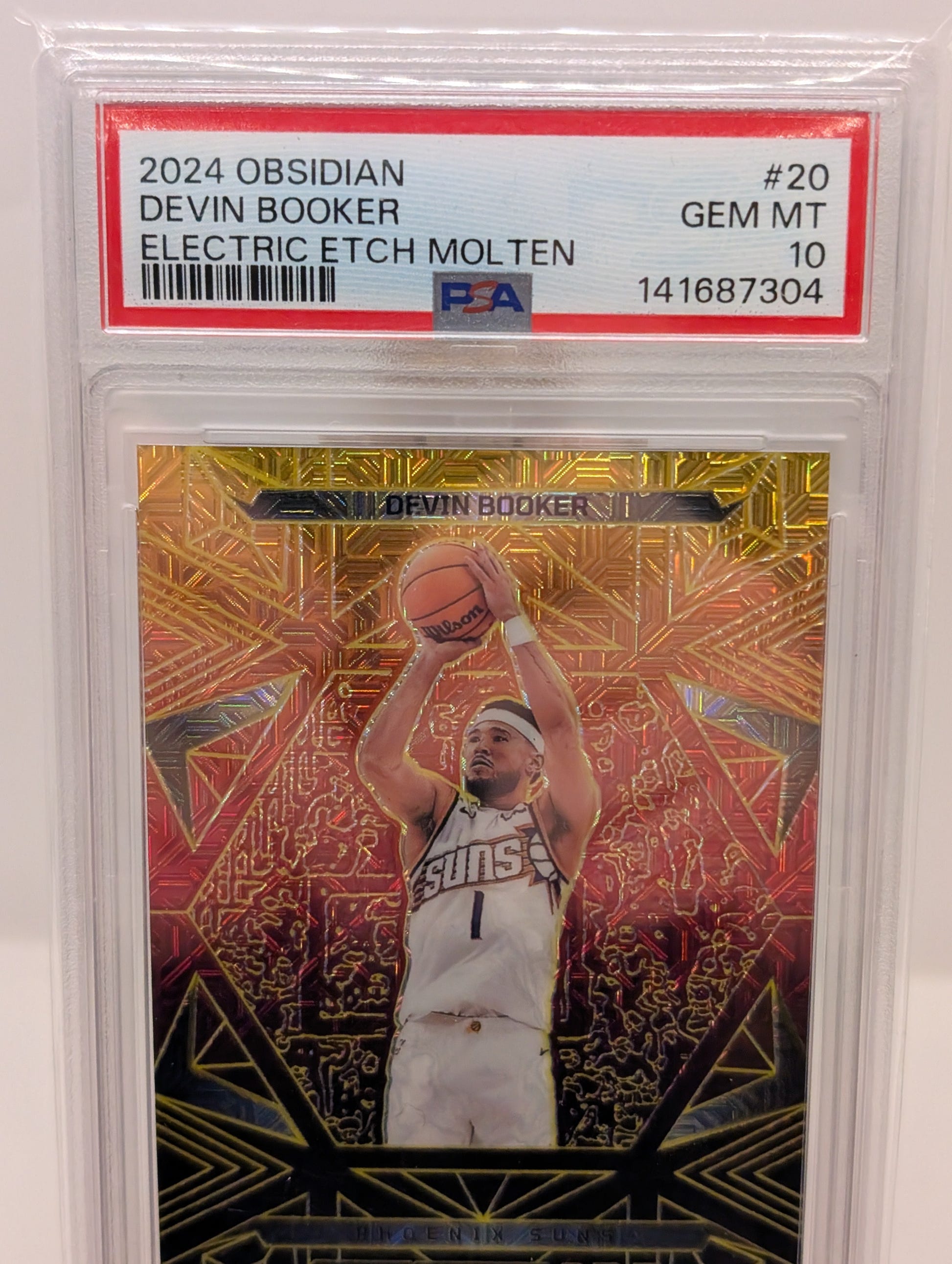 2024-25 Obsidian Devin Booker Electric Etch Molten /10 Phoenix Suns #20 PSA 10 FRENLY BRICKS - Open 7 Days image 2