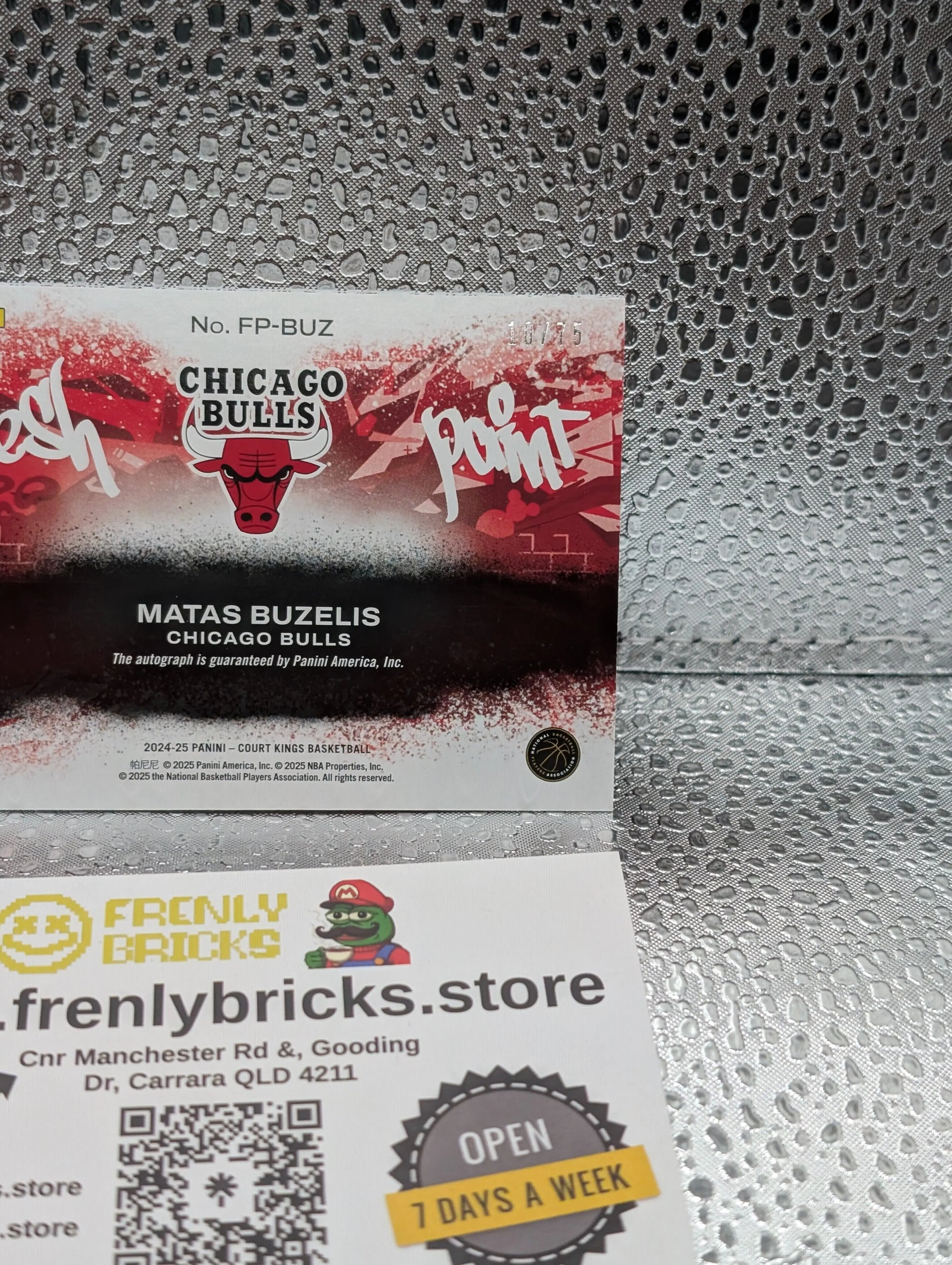 2024/25 Panini Court Kings Matas Buzelis Fresh Paint RC Auto /75 FRENLY BRICKS - Open 7 Days