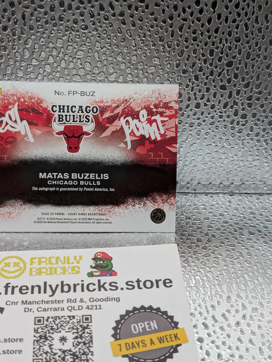 2024/25 Panini Court Kings Matas Buzelis Fresh Paint RC Auto /75 FRENLY BRICKS - Open 7 Days