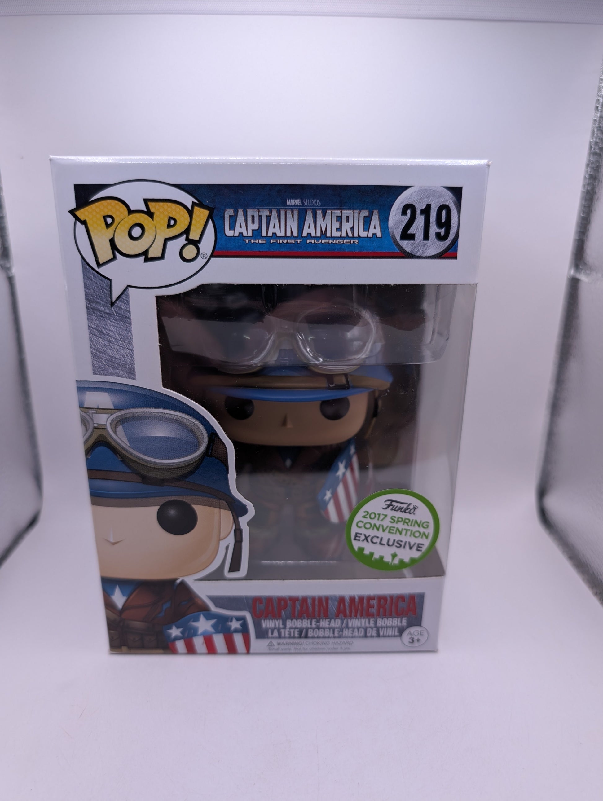 Funko Pop! Vinyl Captain America #219 2017 Spring Convention Exclusive FRENLY BRICKS - Open 7 Days