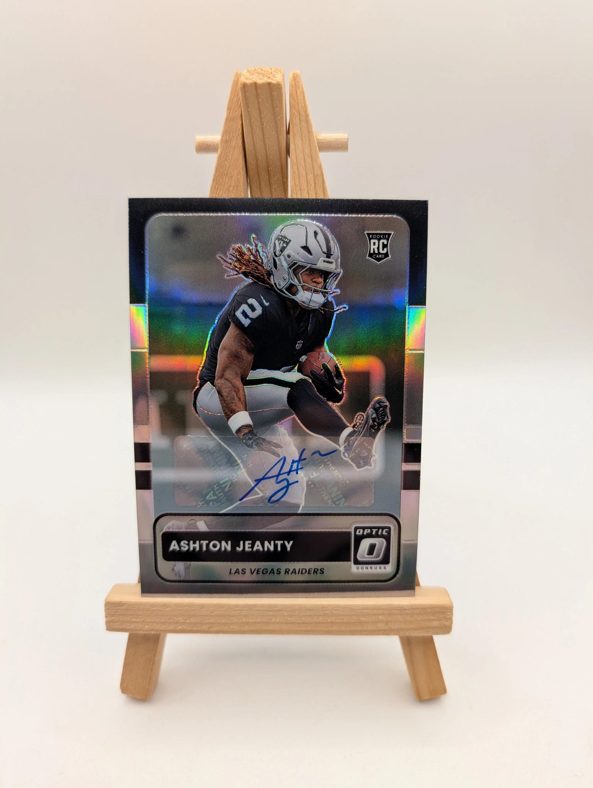 2025 Donruss Optic Retro Ashton Jeanty Prizm Auto #8 Rookie Raiders RC Autograph FRENLY BRICKS - Open 7 Days image 1