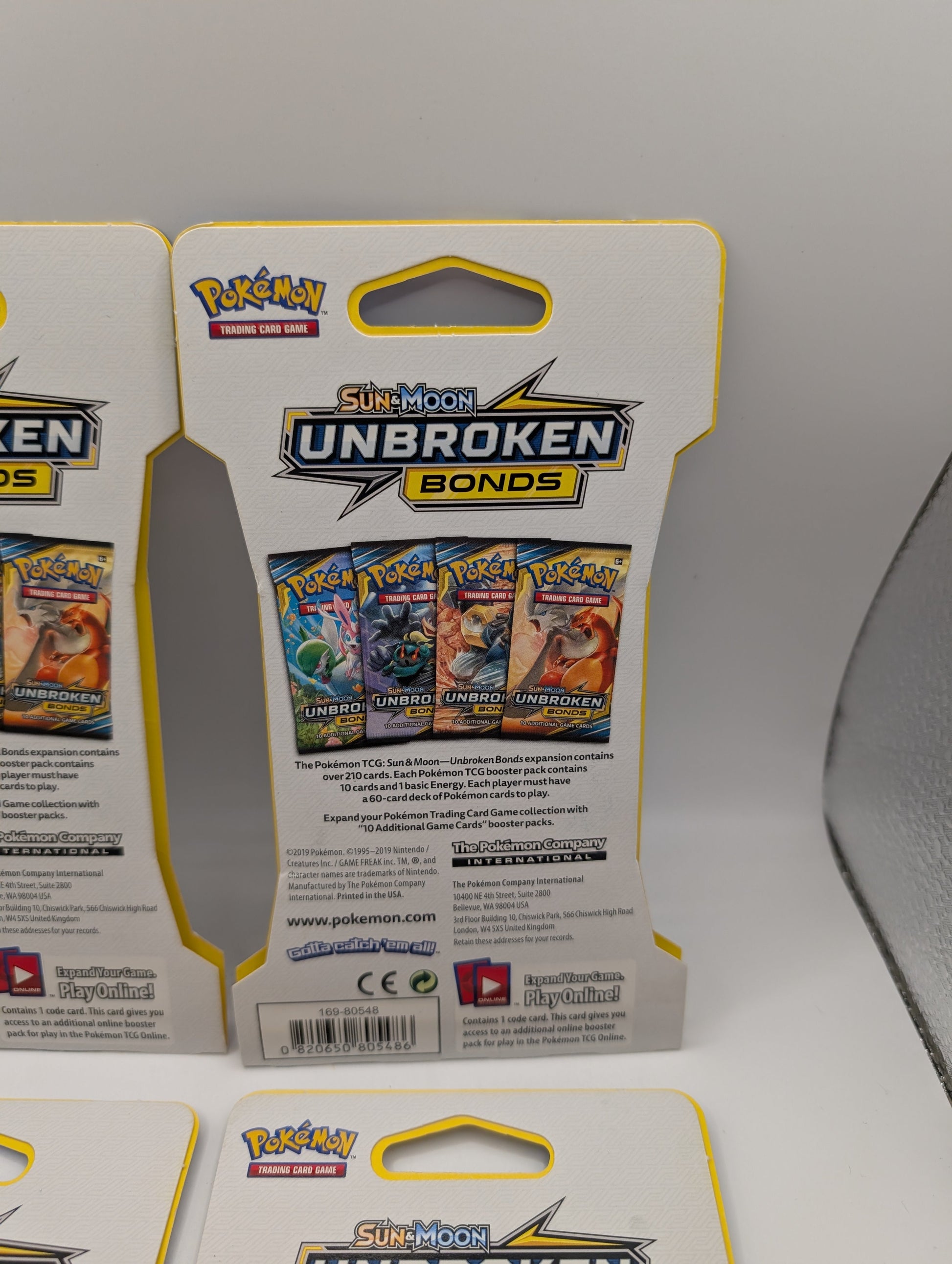 Art Set of 4 Blister Sealed Booster Packs: Pokemon SM unbroken Bonds Cards ENG FRENLY BRICKS - Open 7 Days