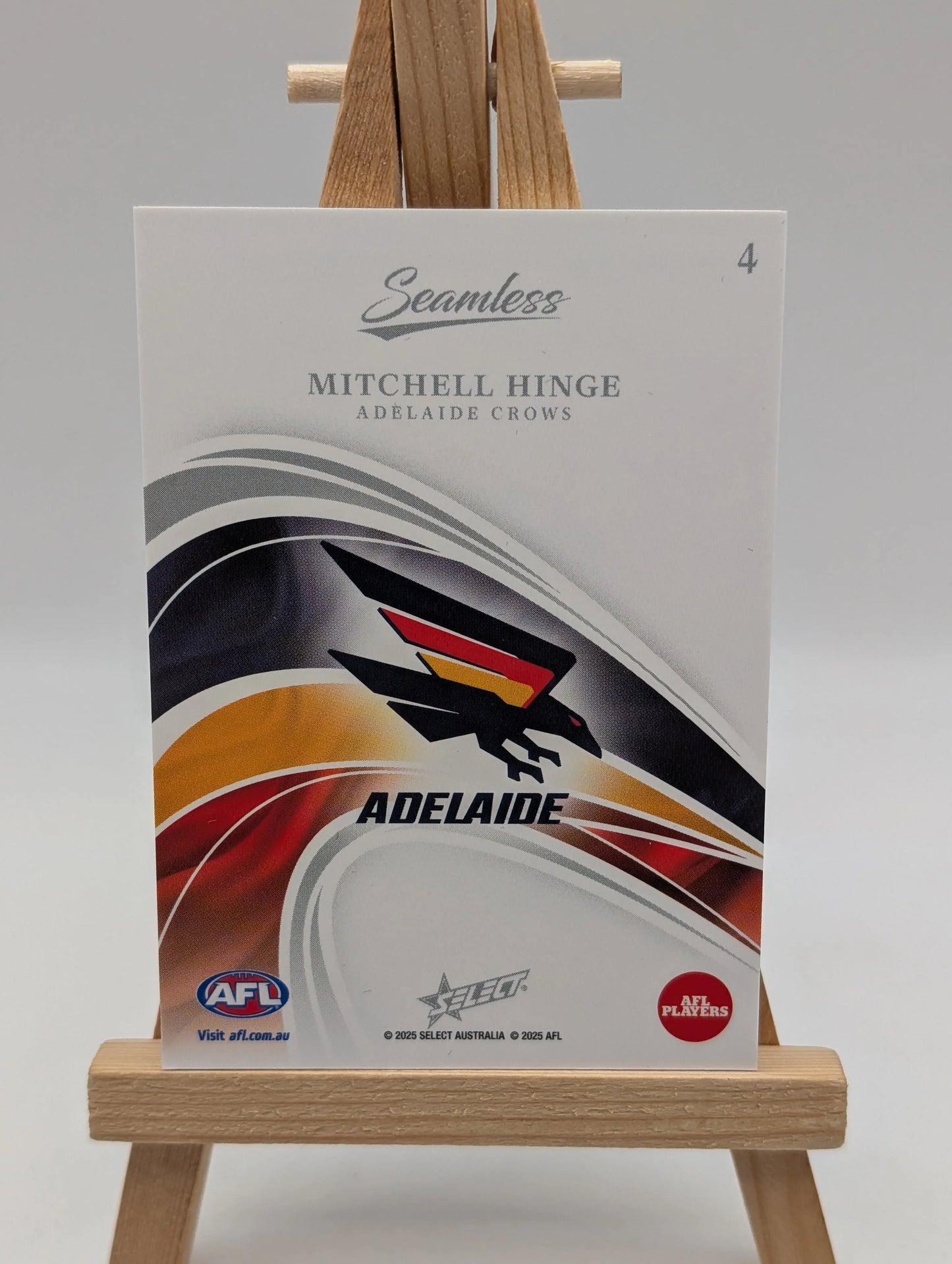 2025 AFL SELECT SEAMLESS MITCHELL HINGE BASE /95 4 ADELAIDE CROWS FRENLY BRICKS - Open 7 Days