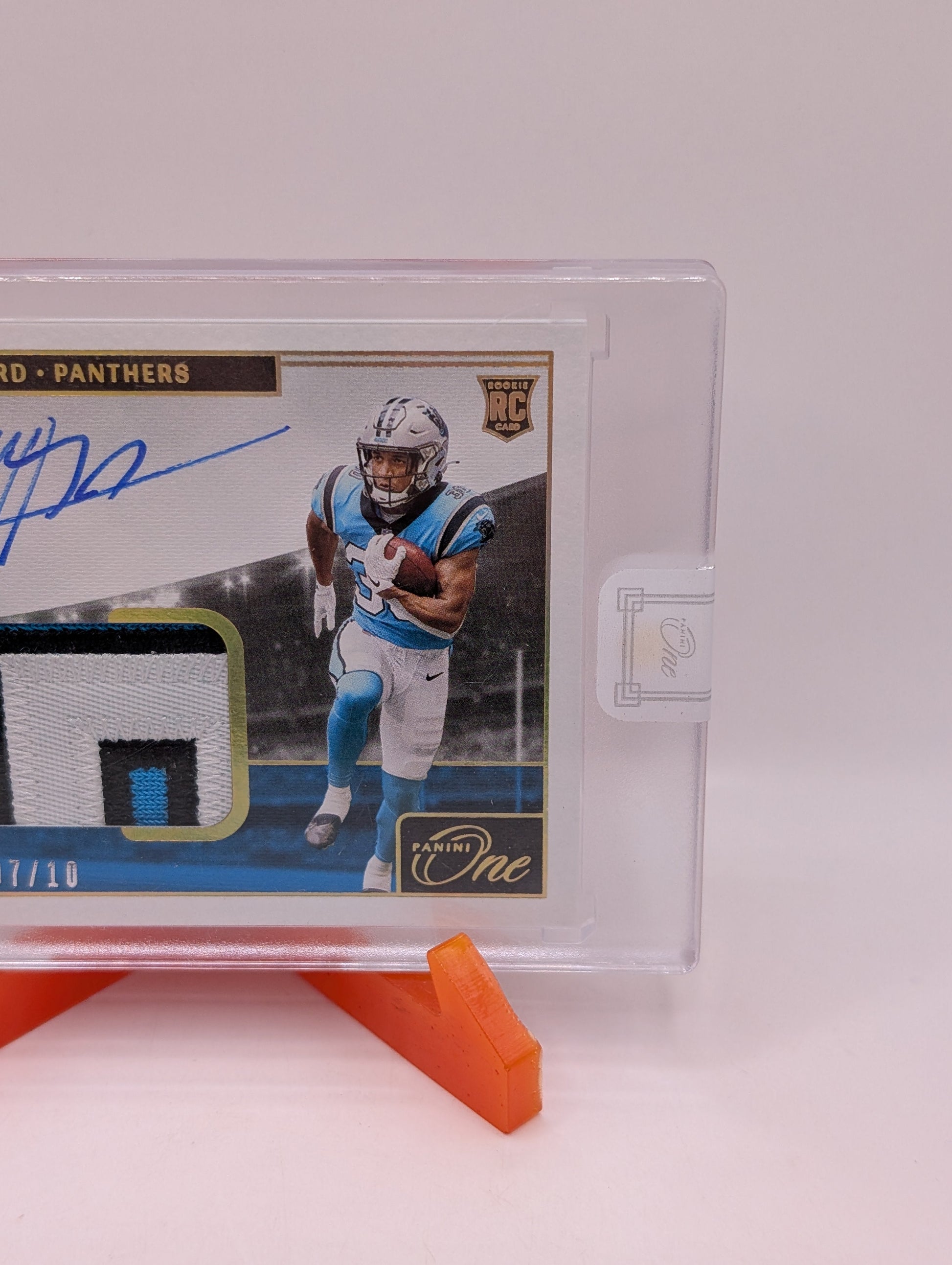 2021 Panini One - Rookie Patch Auto (On Card) Chuba Hubbard Gold /10 Rookie FRENLY BRICKS - Open 7 Days