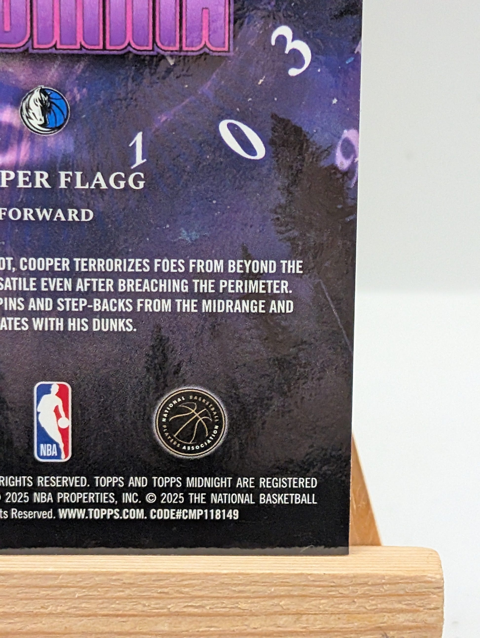 2025-26 Topps Midnight - INSOMNIA Cooper Flagg RC /99 #IN-16 FRENLY BRICKS - Open 7 Days image 10