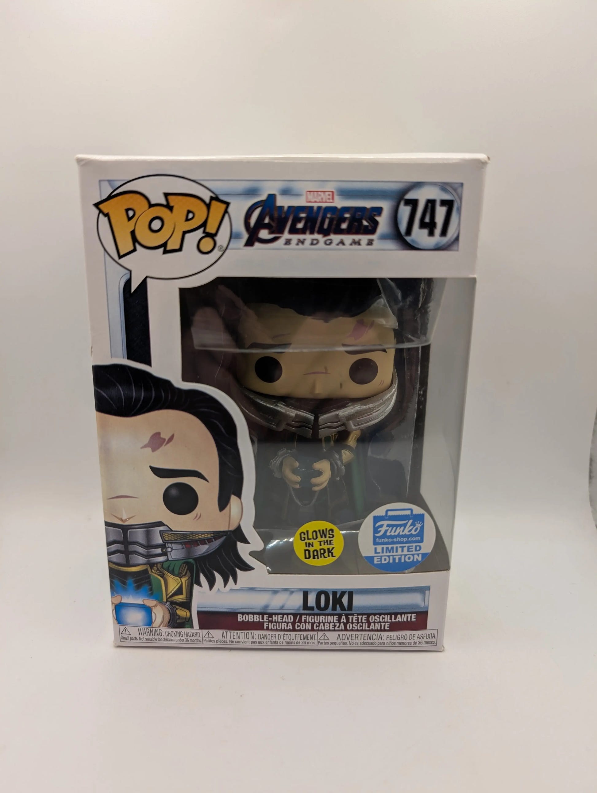 Funko Pop! Avengers - Loki Funko Exclusive #747 Glow FRENLY BRICKS - Open 7 Days image 1
