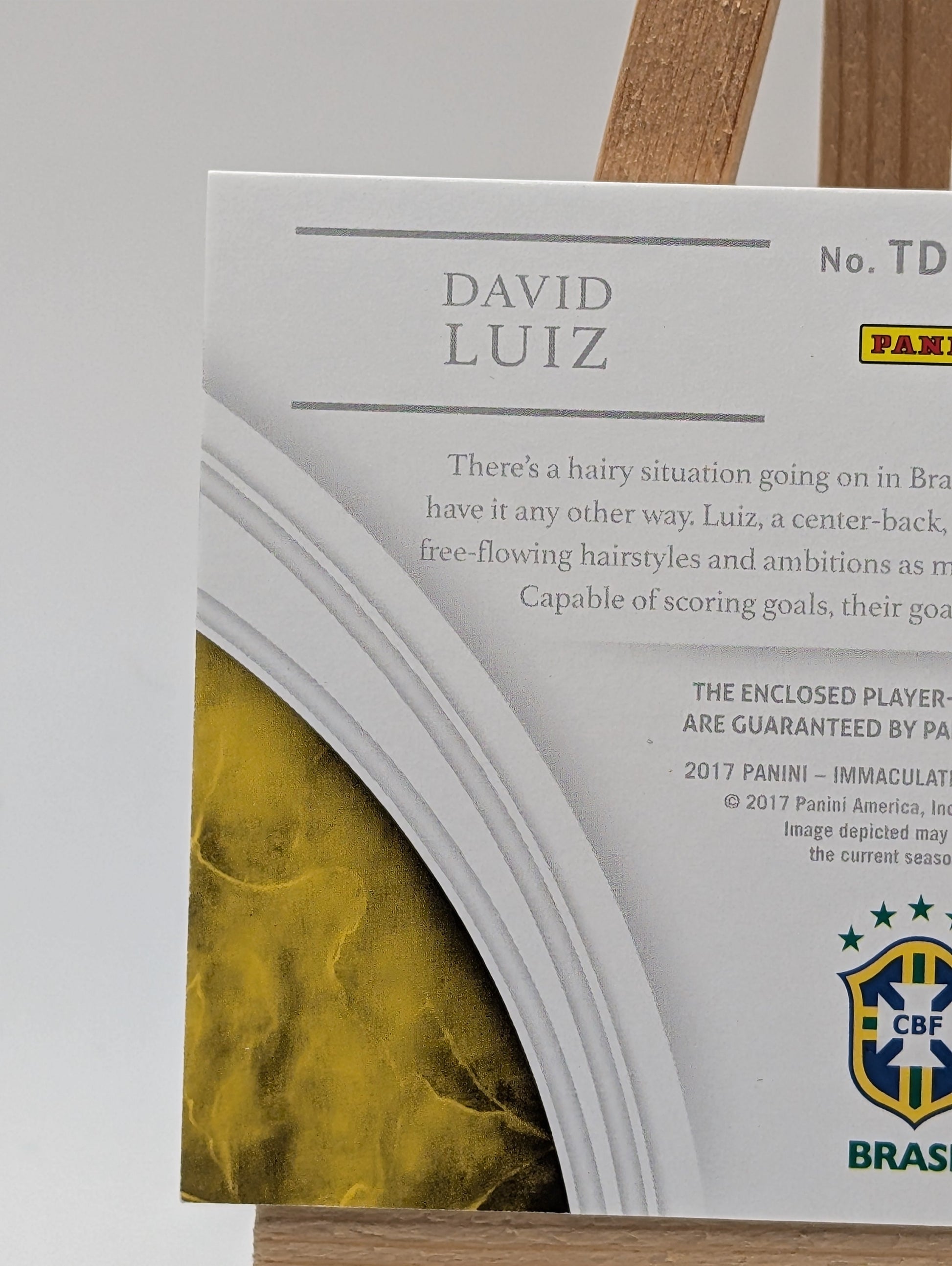 David Luiz Marcelo DUAL PATCH 2017 Immaculate TD-BRZ Remarkable Memorabilia /75 FRENLY BRICKS - Open 7 Days