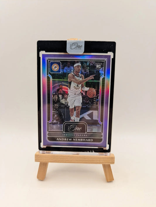 Andrew Nembhard 2022-23 Panini One And One /25 Purple RC Pacers #134 FRENLY BRICKS - Open 7 Days
