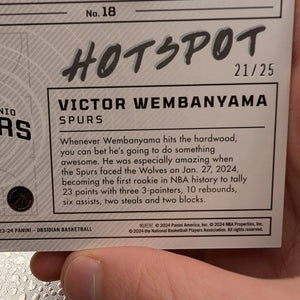 Victor Wembanyama Obsidian Hotspot RC 21/25 FRENLY BRICKS - Open 7 Days