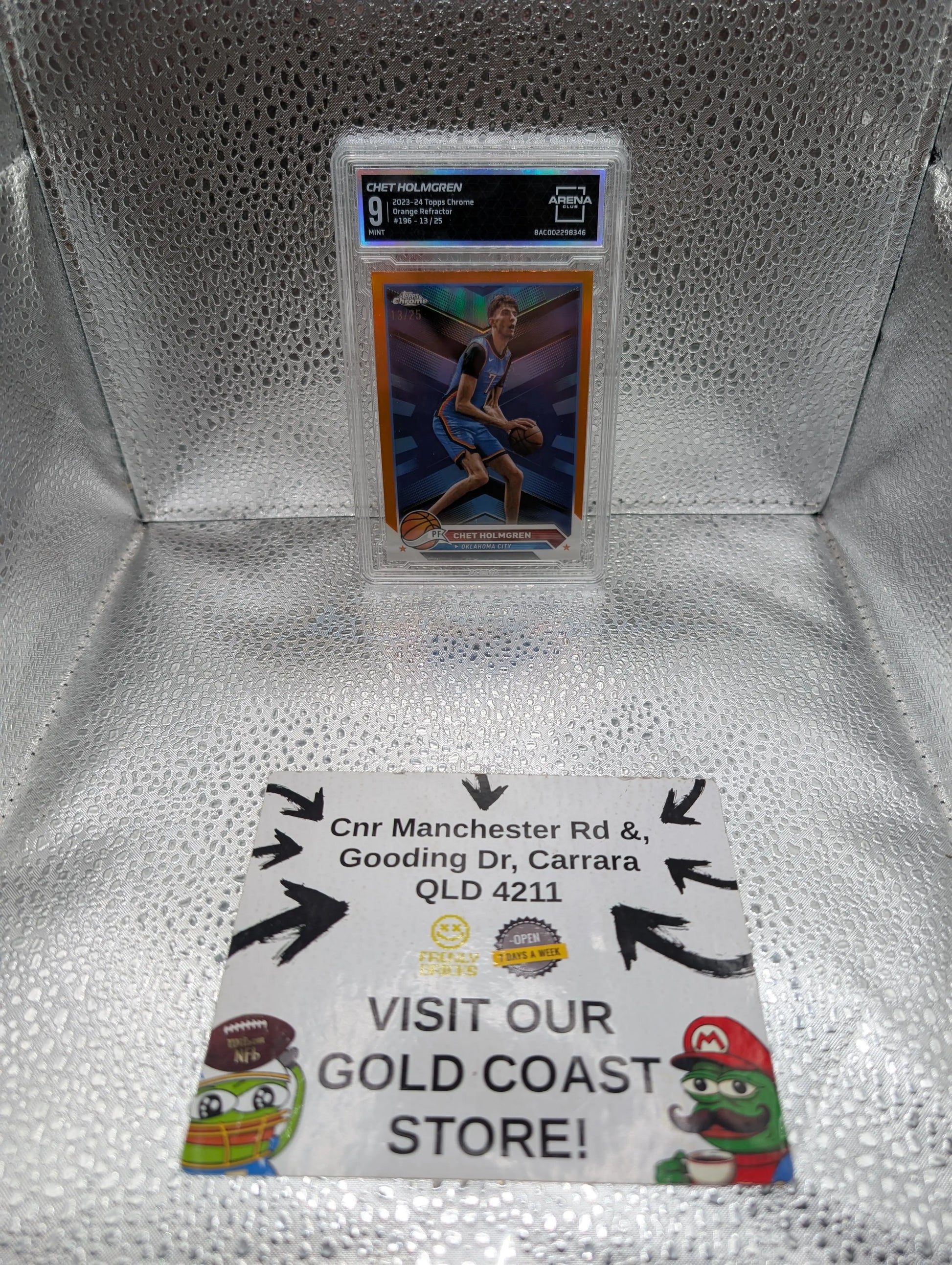 2023 TOPPS CHROME ORANGE REFRACTOR #196 CHET HOLMGREN /25 Arena 9 FRENLY BRICKS - Open 7 Days
