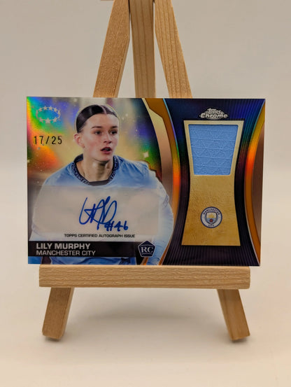 2024-25 Topps Chrome Uefa Women's Champions League - Premium Autograph Relics Lily Murphy #CPAR-MU FRENLY BRICKS - Open 7 Days