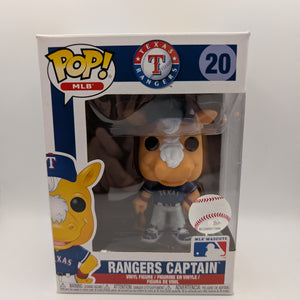 Texas Rangers Captain 20 ~ MLB Mascots: Texas Rangers ~ Funko Pop Vinyl FRENLY BRICKS - Open 7 Days