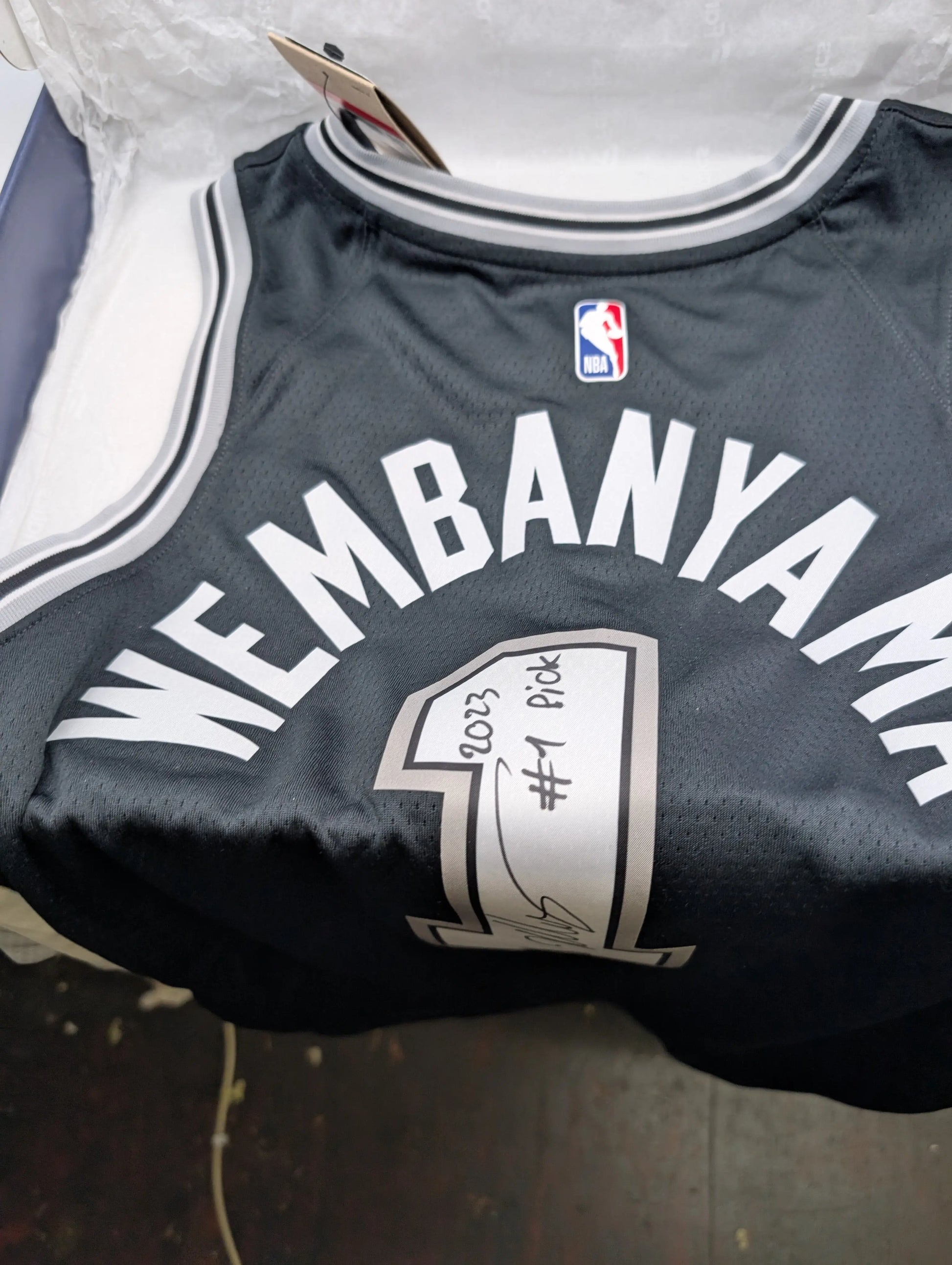 Victor Wembanyama Signed Nike Icon Jersey with 2023 #1 Pick Inscription Fanatics FRENLY BRICKS - Open 7 Days