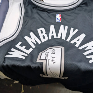 Victor Wembanyama Signed Nike Icon Jersey with 2023 #1 Pick Inscription Fanatics FRENLY BRICKS - Open 7 Days