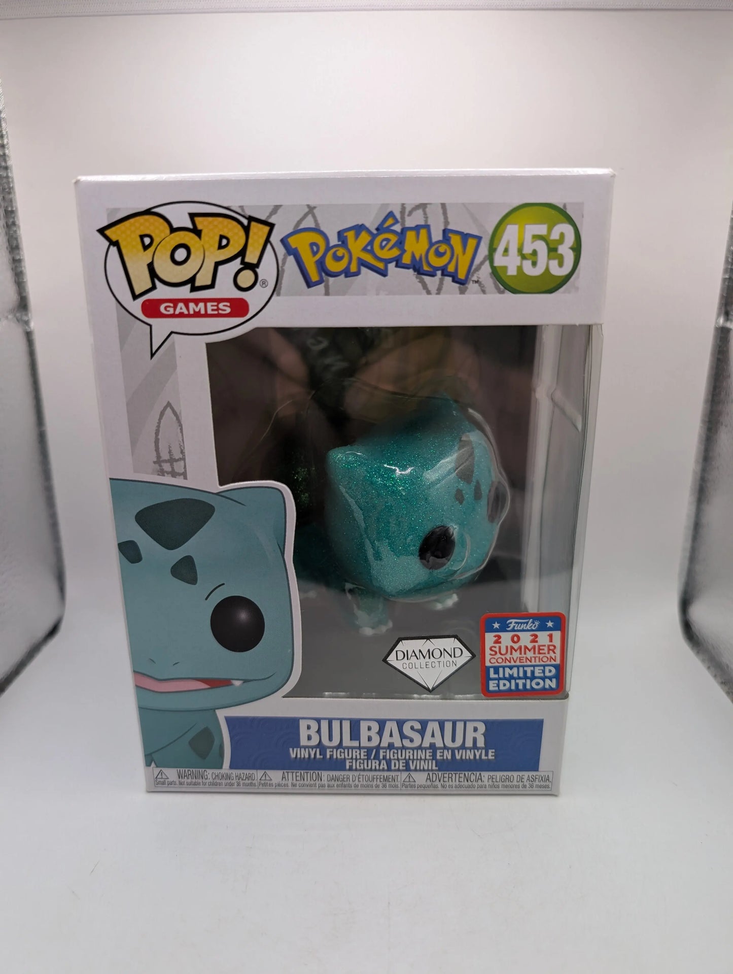 Diamond Bulbasaur 453 - Pokemon Funko Pop Vinyl - 2021 Summer Convention Glitter FRENLY BRICKS - Open 7 Days