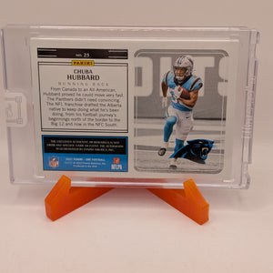 2021 Panini One - Rookie Patch Auto (On Card) Chuba Hubbard Gold /10 Rookie FRENLY BRICKS - Open 7 Days