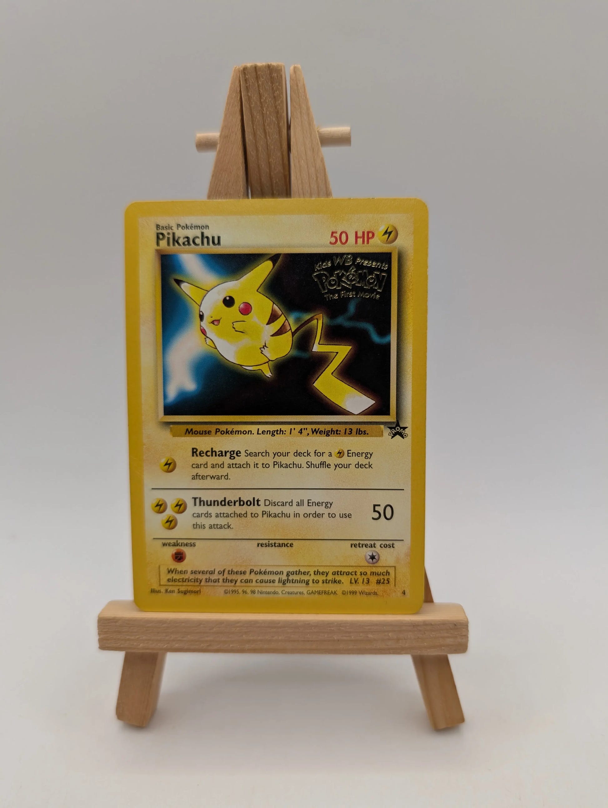 Pokémon TCG · Pikachu 4 · WB Movie · Black Star Promo · Vintage WOTC (1999) image 1