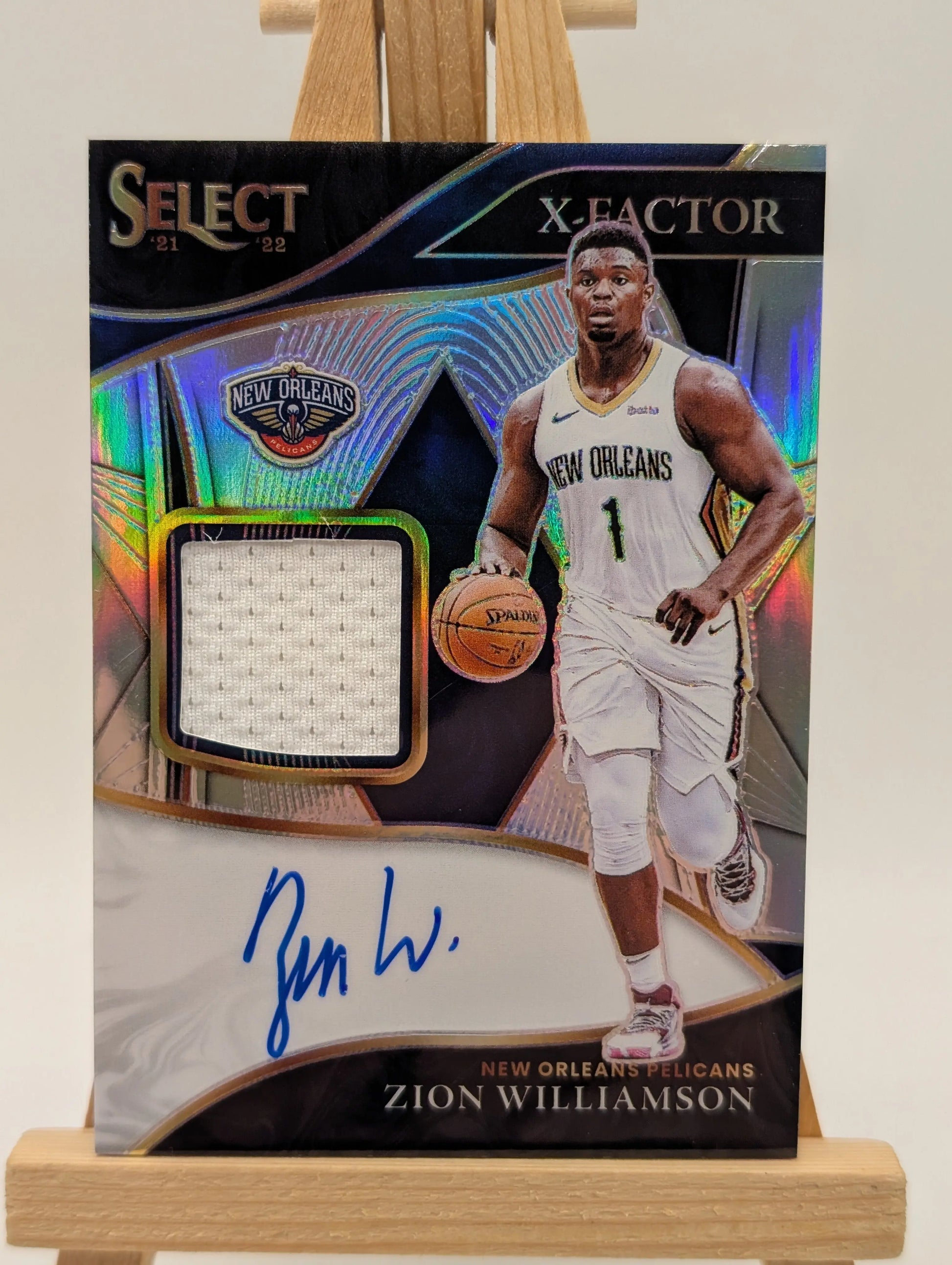 2021-22 Panini Select Zion Williamson X-Factor Jersey GU Patch Auto Silver /99 FRENLY BRICKS - Open 7 Days