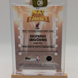 Kasparas Jakucionis 2025-26 Topps Three 3 Next Feature Auto RC /49 FRENLY BRICKS - Open 7 Days