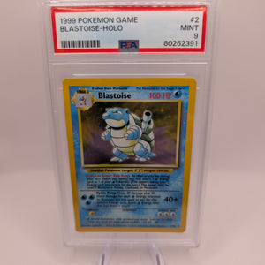 Blastoise Base Set Pokemon 1999 Unlimited Holo 2/102 PSA 9 FRENLY BRICKS - Open 7 Days