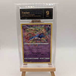 Pokemon Zacian 082/185 Vivid Voltage Amazing Rare Graded 9 FRENLY BRICKS - Open 7 Days