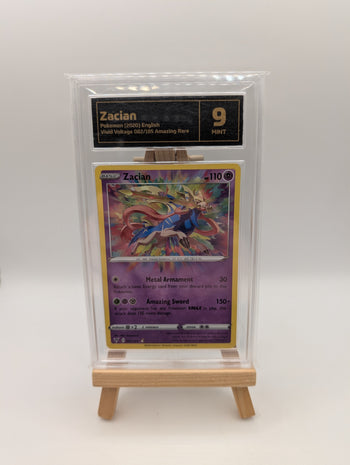 Pokemon Zacian 082/185 Vivid Voltage Amazing Rare Graded 9 FRENLY BRICKS - Open 7 Days