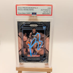 2022/23 Prizm Monopoly Rookie Signed PAOLO BANCHERO #66 Autograph PSA 10 FRENLY BRICKS - Open 7 Days