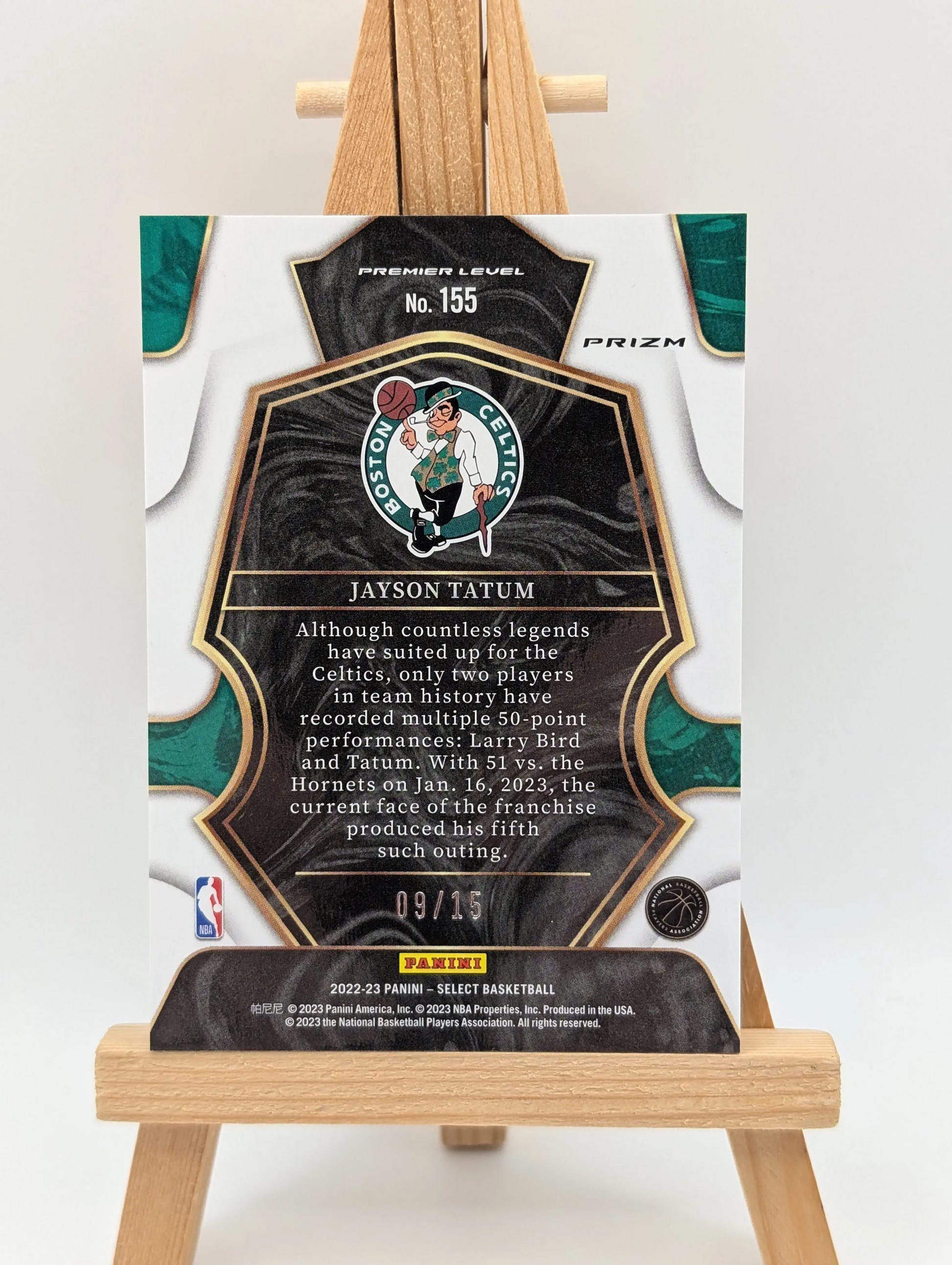 2022-23 Panini Select Basketball Premier #155 Jayson Tatum Boston Celtics Orange /15 FRENLY BRICKS - Open 7 Days image 4