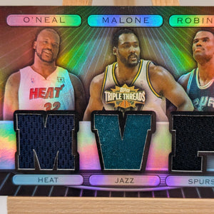 2007 Topps Threads SEPIA /9 RELICS COMBOS Shaquille Karl Malone David Robinson FRENLY BRICKS - Open 7 Days