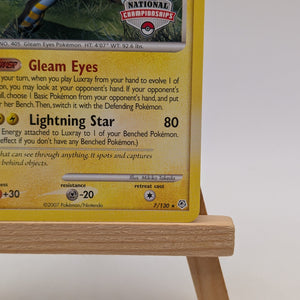 National Championships Luxray 7/130 Diamond & Pearl Promo Pokemon Card Rare FRENLY BRICKS - Open 7 Days