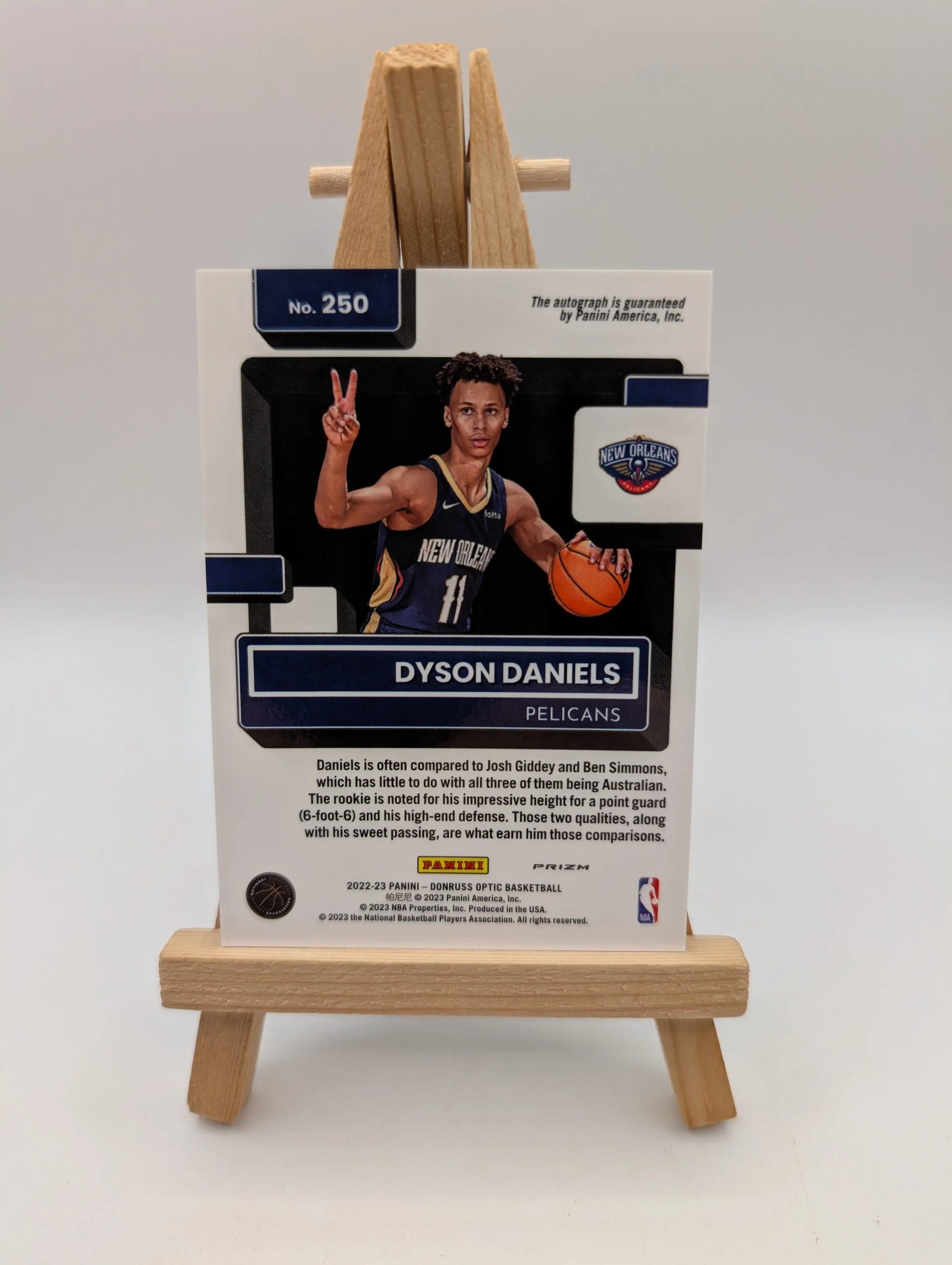 2022-23 Panini Optic DYSON DANIELS Red Choice Prizm Rated Rookie Autograph #250 FRENLY BRICKS - Open 7 Days image 6