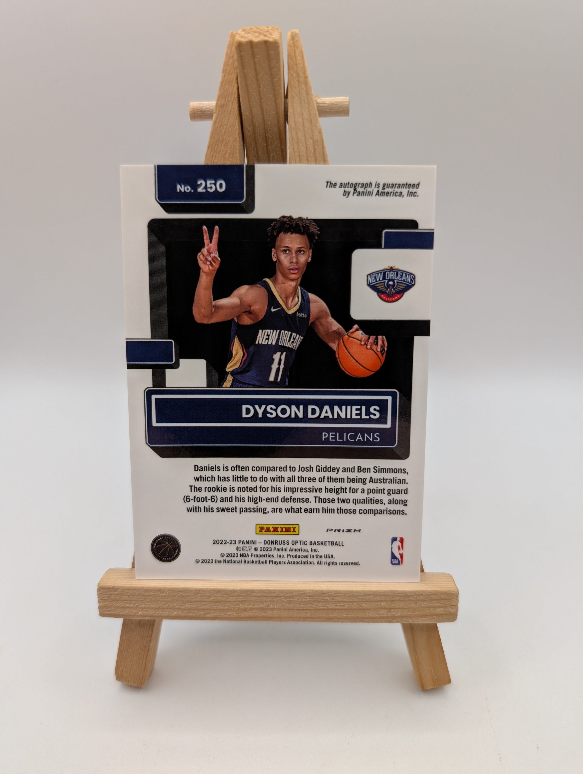 2022-23 Panini Optic DYSON DANIELS Red Choice Prizm Rated Rookie Autograph #250 FRENLY BRICKS - Open 7 Days