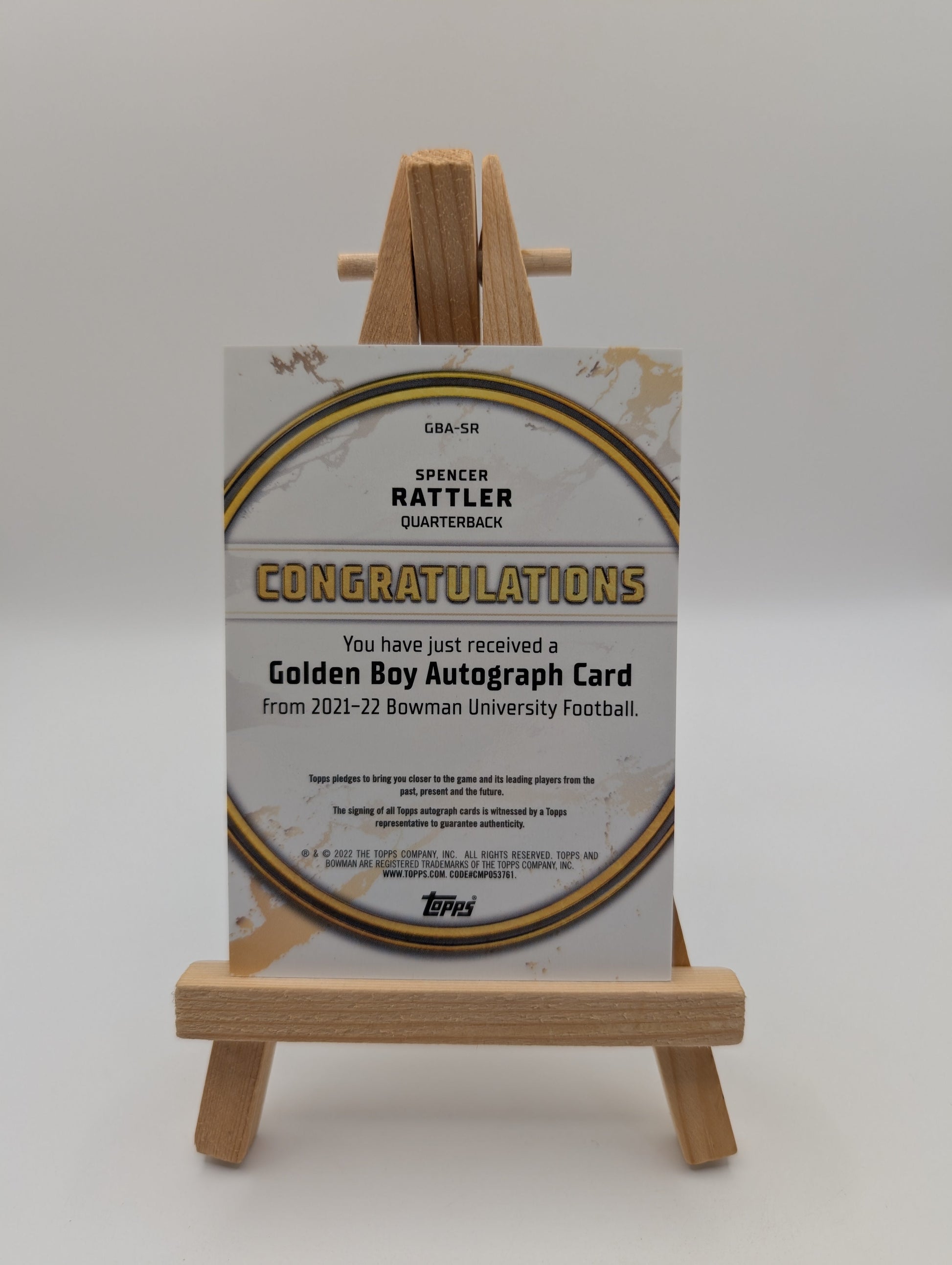 SPENCER RATTLER 2021 Bowman University Golden Boy Auto ORANGE REFRACTOR /25 RARE FRENLY BRICKS - Open 7 Days