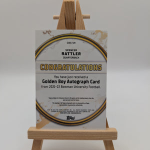 SPENCER RATTLER 2021 Bowman University Golden Boy Auto ORANGE REFRACTOR /25 RARE FRENLY BRICKS - Open 7 Days