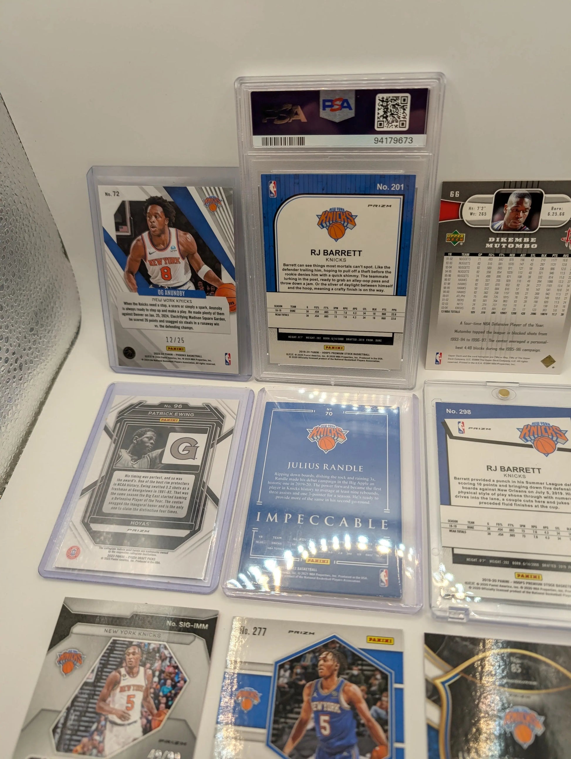 New York Knicks NBA Basketball Card Lot, Rookies, Patch, Auto, Graded, RJ Barret FRENLY BRICKS - Open 7 Days