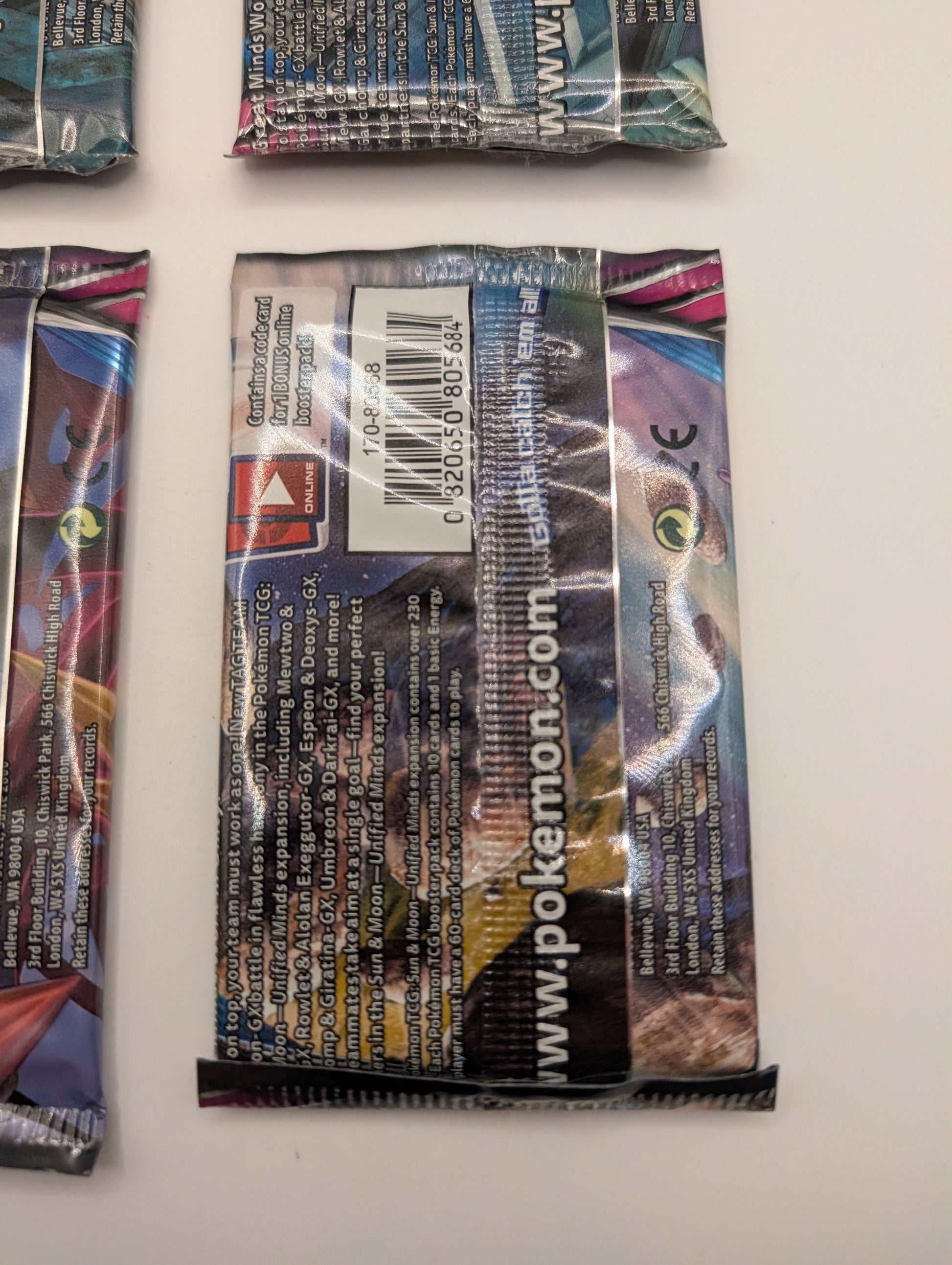 POKEMON TCG SUN & MOON UNIFIED MINDS - 4x Booster Packs - Art Set Factory Sealed FRENLY BRICKS - Open 7 Days