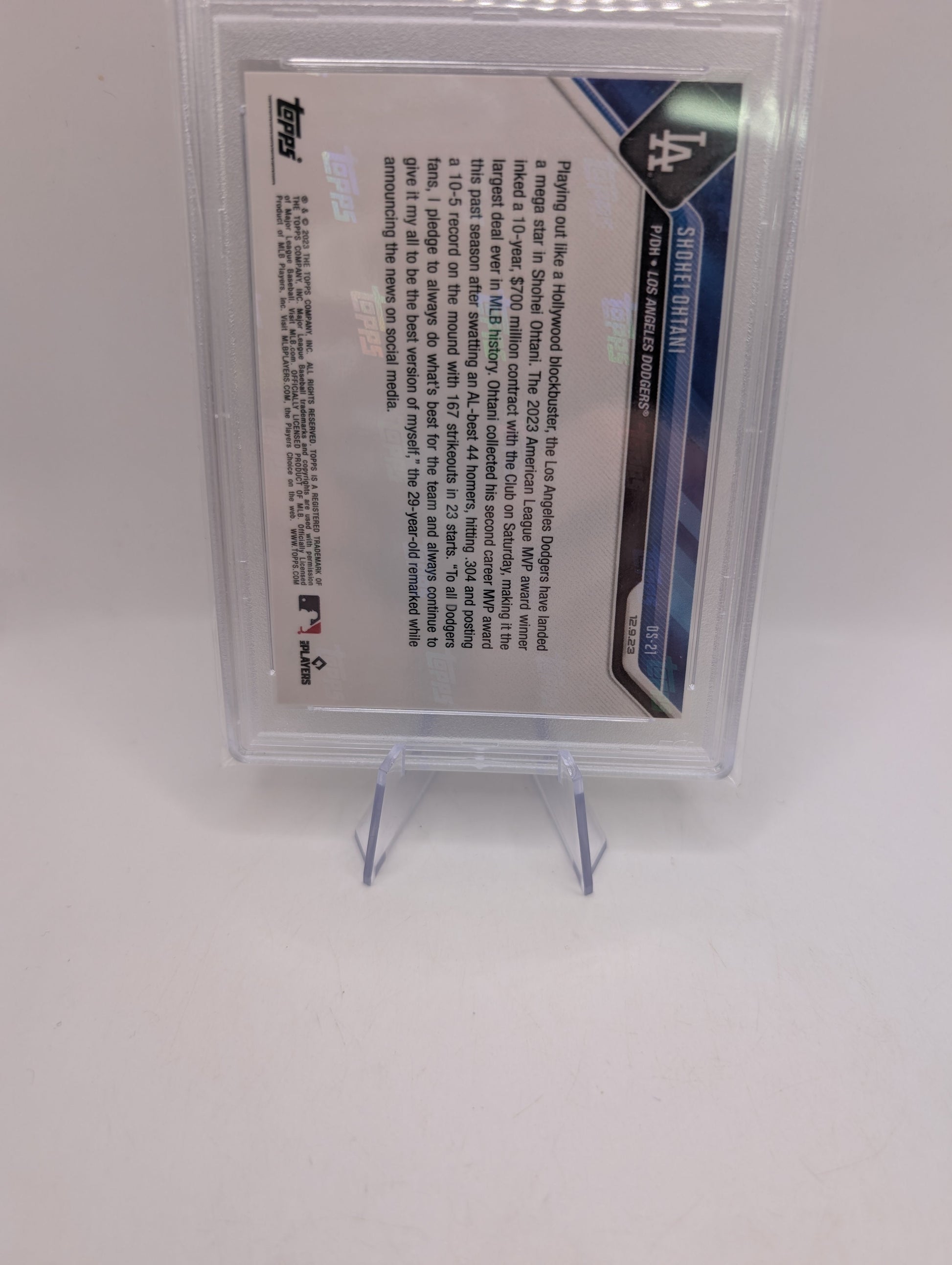 PSA 10 Shohei Ohtani 2023 Topps Now Signed 1st Dodgers Card OS21 Gem Mint FRENLY BRICKS - Open 7 Days