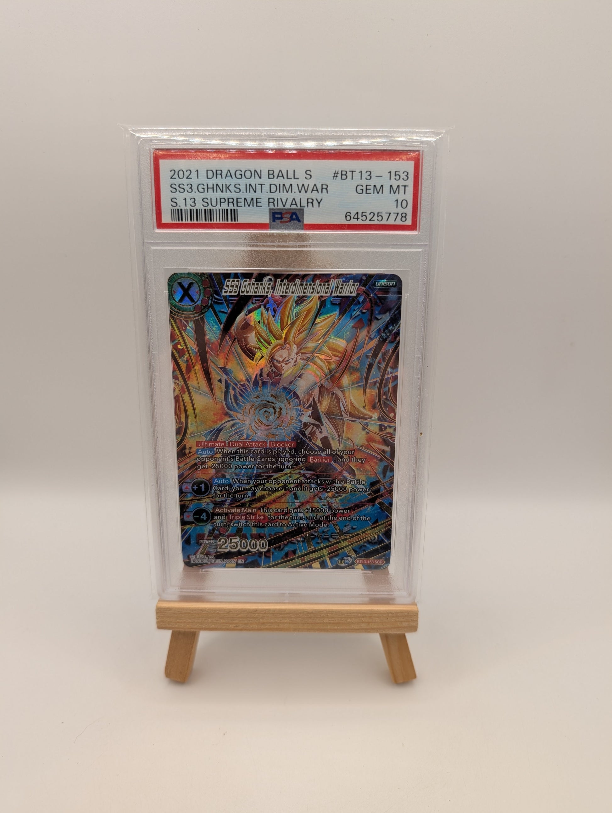 2021 Dragon Ball Super SS3 Gohanks, Interdimensional Warrior BT13-153 SCR PSA 10 FRENLY BRICKS - Open 7 Days