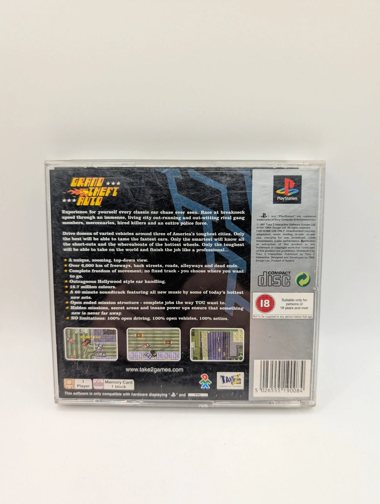 Grand Theft Auto Platinum Playstation 1 Game, Used FRENLY BRICKS - Open 7 Days