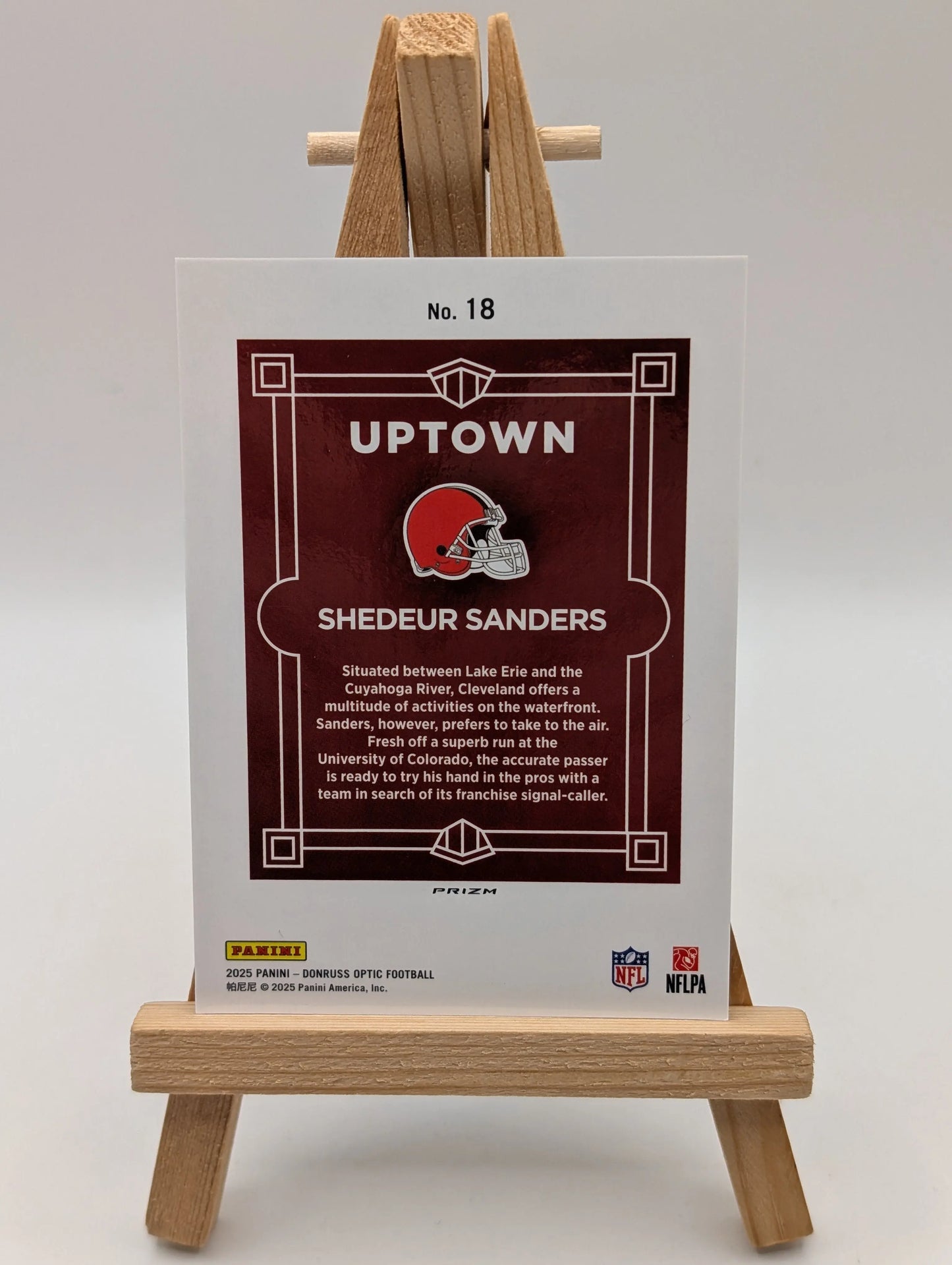 Shedeur Sanders Uptown Rookie #18 Browns 2025 Panini Donruss Optic SSP (RC) FRENLY BRICKS - Open 7 Days