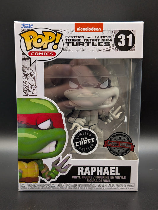 Funko POP! Tv Teenage Mutant Ninja Turtles #31 Raphael B+W Chase Limited Edition FRENLY BRICKS - Open 7 Days