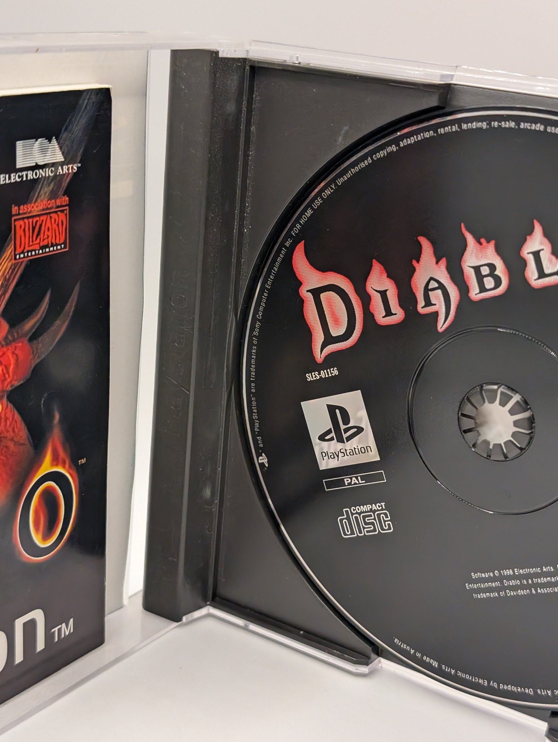 Diablo (Sony PlayStation PS1, 1998) Disc INC case, manual.