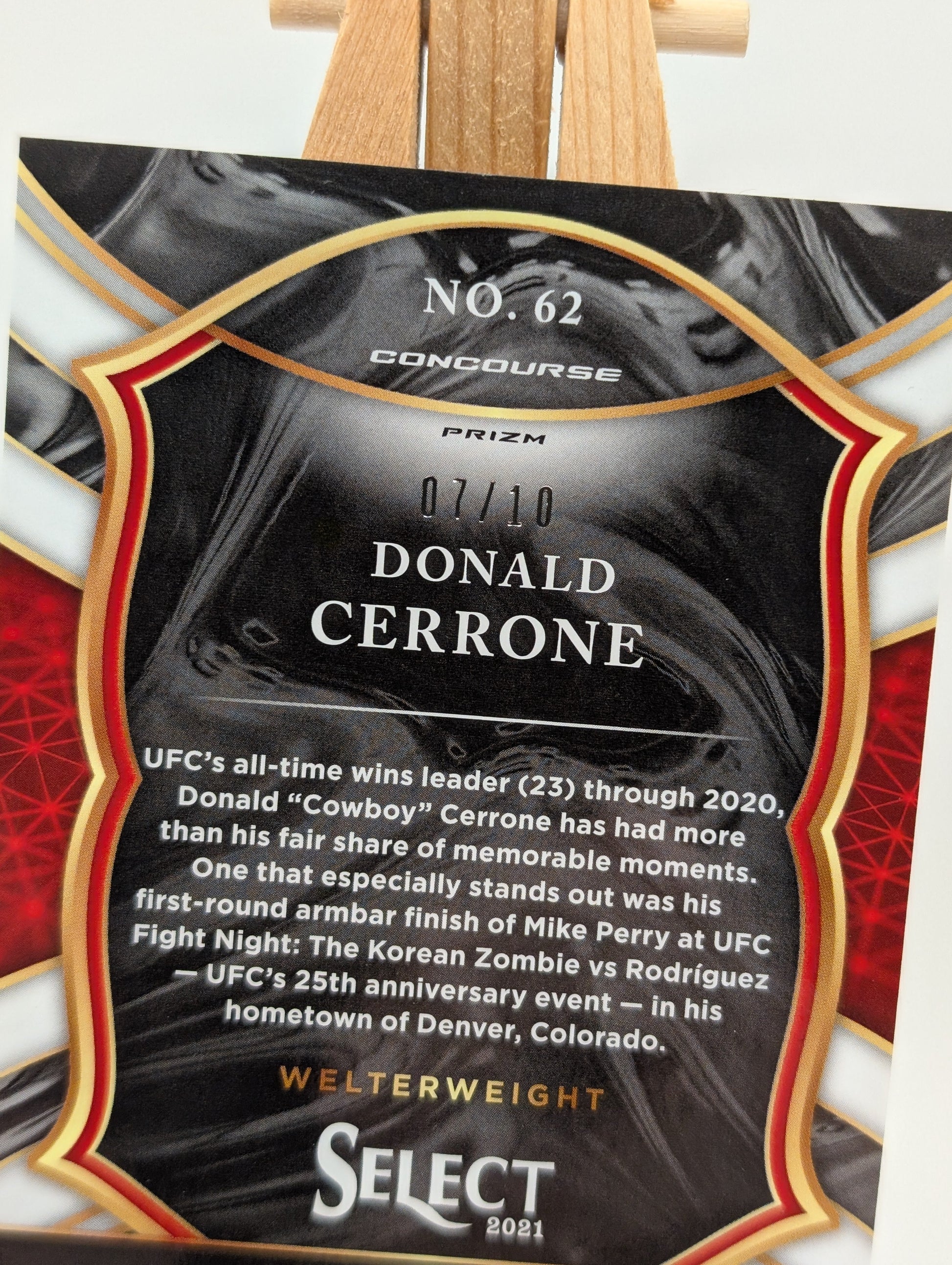 Donald Cerrone 2021 Select Gold Disco 2/10 UFC FRENLY BRICKS - Open 7 Days