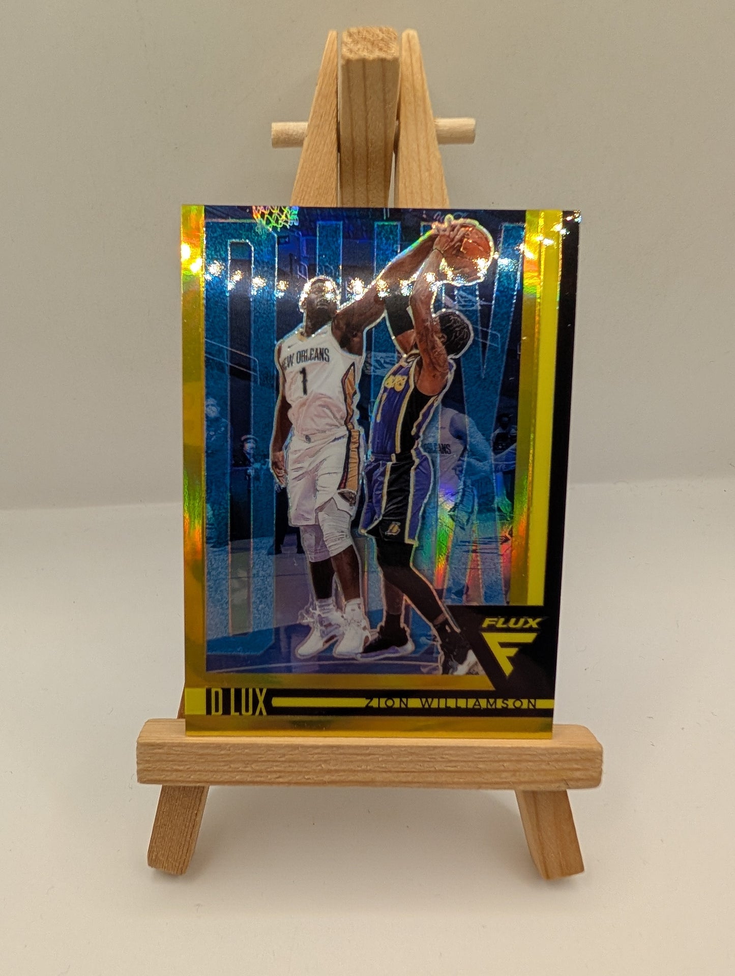 2020-21 Panini Flux #1 D Lux Zion Williamson Gold Prizm /10 Pelicans FRENLY BRICKS - Open 7 Days