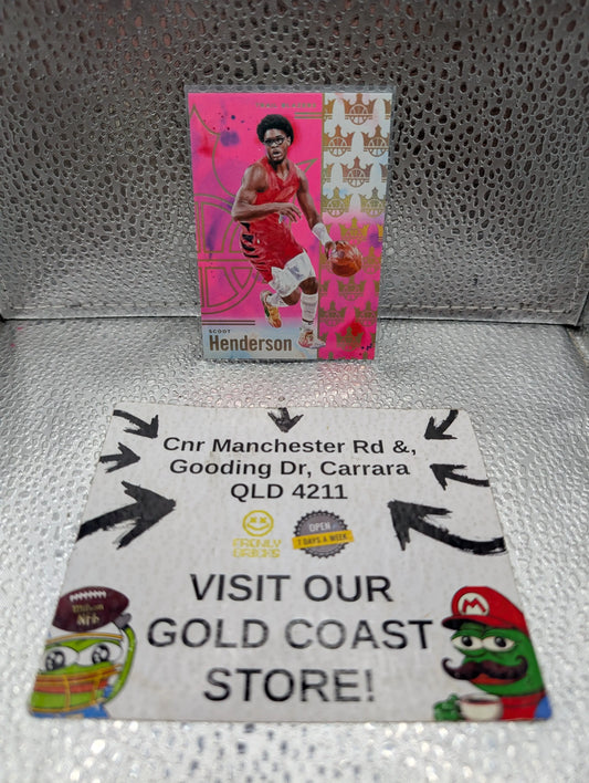 2024-25 Panini Court Kings Scoot Henderson Pink #/99 Portland Trail Blazers FRENLY BRICKS - Open 7 Days