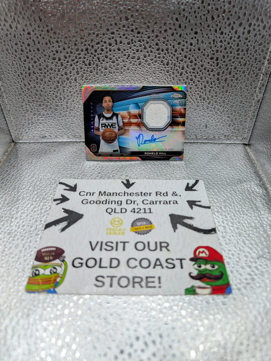 2023-24 Topps Chrome OTE  - Rookie Jersey Autographs #RJA-RH Romelo Hill FRENLY BRICKS - Open 7 Days