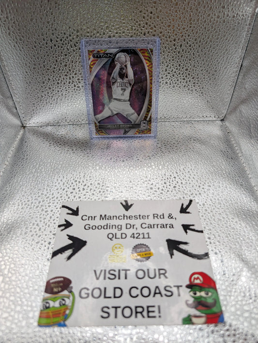 2023-24 Panini Spectra Jaylen Brown Titan Red/yellow #d/49 FRENLY BRICKS - Open 7 Days